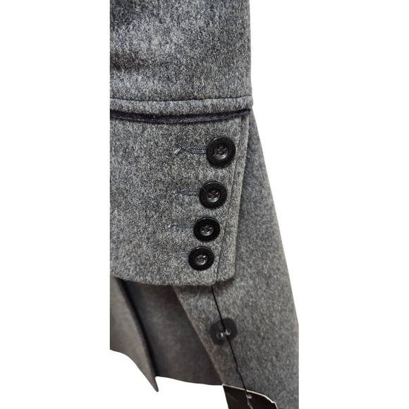 Women's Coat Kenneth Cole Wool Gray Coat Mid Knee Length Size 10 New $370 - Picture 4 of 12